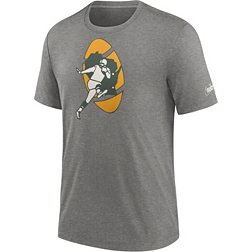 Nike Men's Green Bay Packers Rewind Logo Dark Grey Heather T-Shirt