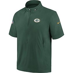 Nike Men's Green Bay Packers Sideline Coach Green Short-Sleeve Jacket