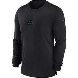 Nike Men's Green Bay Packers Sideline Player Black Long Sleeve T-Shirt