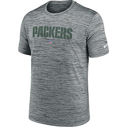 Nike Men's Green Bay Packers Sideline Velocity Grey T-Shirt