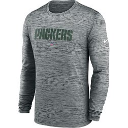 Nike Men's Green Bay Packers Sideline Velocity Dark Grey Heather Long Sleeve T-Shirt