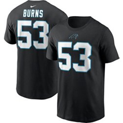 Nike Men's Carolina Panthers Brian Burns #53 Black T-Shirt