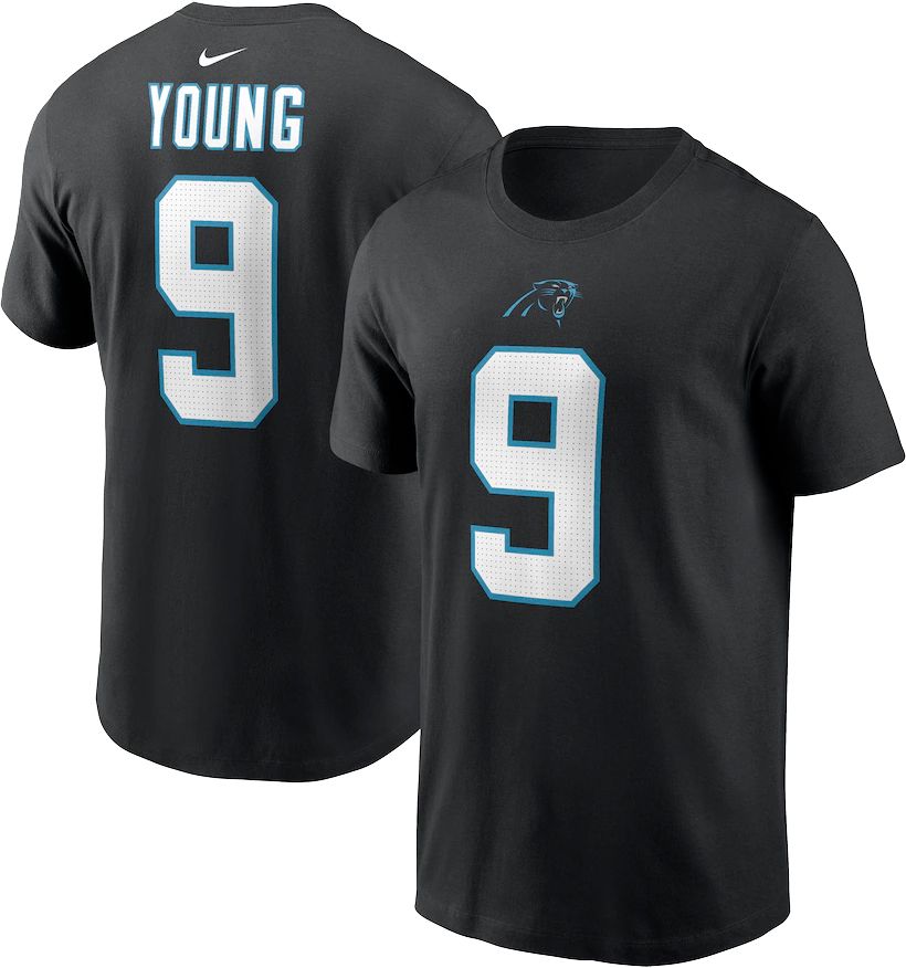 Nike Men's Carolina Panthers Bryce Young Black T-Shirt