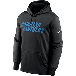 Nike Men's Carolina Panthers Therma-FIT Wordmark Black Hoodie