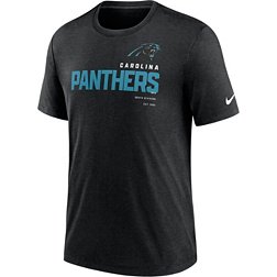 Nike Men's Carolina Panthers Team Name Heather Black Tri-Blend T-Shirt