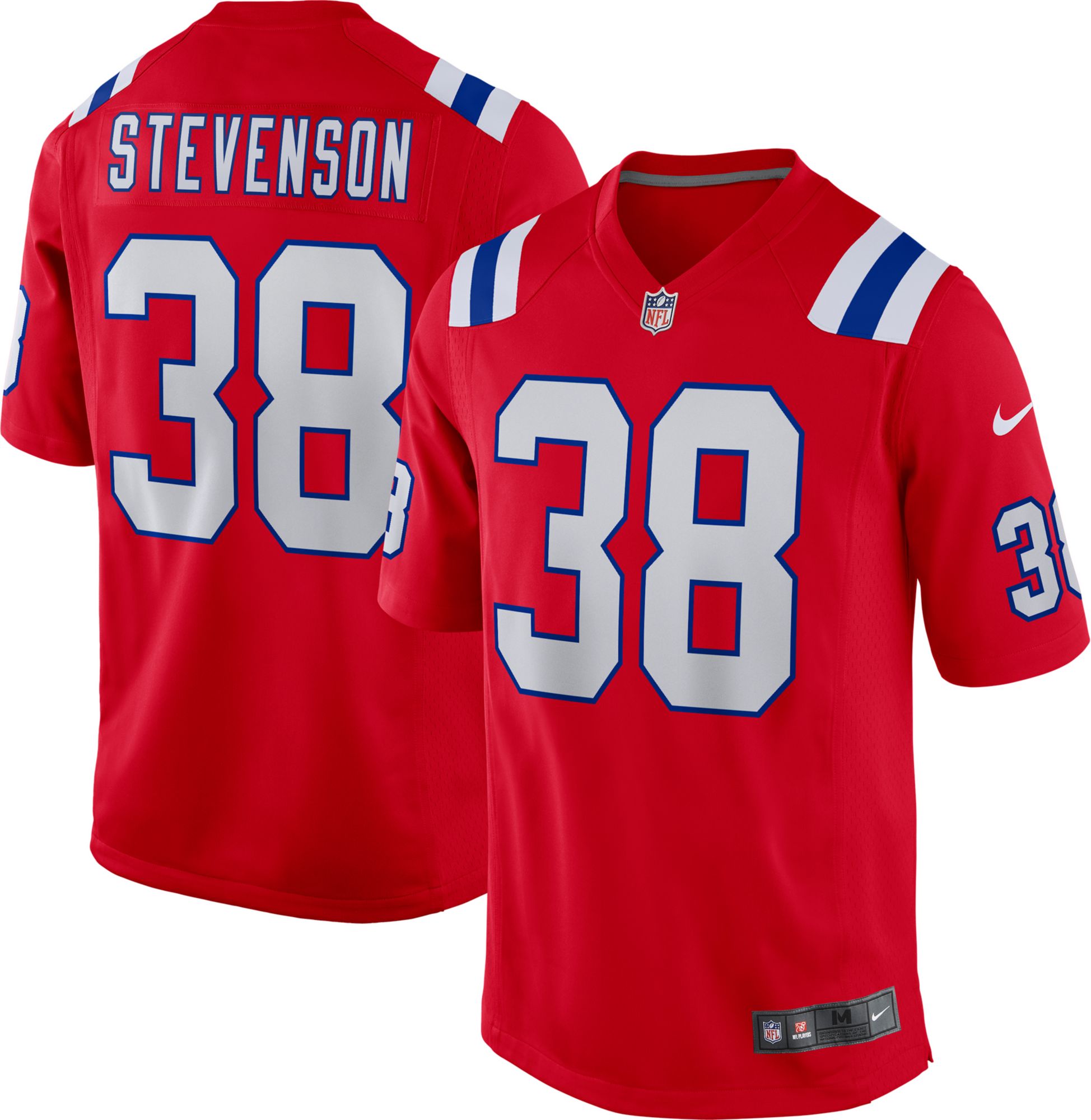 Nike Men's New England Patriots Rhamondre Stevenson #38 Alternate Red Game Jersey