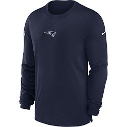 Nike Men's New England Patriots Sideline Player Navy Long Sleeve T-Shirt