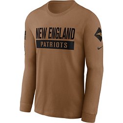 Nike Men's New England Patriots 2023 Salute to Service Brown Long Sleeve T-Shirt