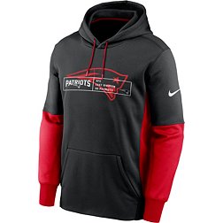 Nike Men's New England Patriots Overlap Black Pullover Hoodie