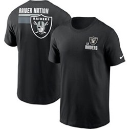 Nike Men's Las Vegas Raiders Blitz Back Slogan Black T-Shirt
