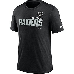 Nike Men's Las Vegas Raiders Team Name Heather Black Tri-Blend T-Shirt