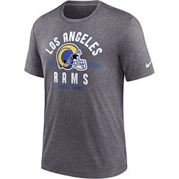 Nike Men's Los Angeles Rams Blitz Stacked Dark Grey Heather T-Shirt
