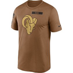Nike Men's Los Angeles Rams 2023 Salute to Service Brown Legend T-Shirt