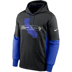 Nike Men's Los Angeles Rams Overlap Club Black Pullover Hoodie