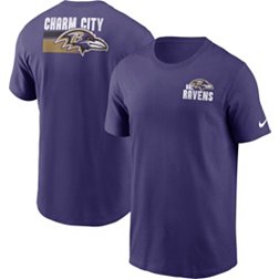 Nike Men's Baltimore Ravens Blitz Back Slogan Purple T-Shirt