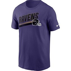 Nike Men's Baltimore Ravens Blitz Helmet Purple T-Shirt