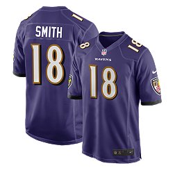 Nike Men's Baltimore Ravens Roquan Smith #18 Purple Game Jersey