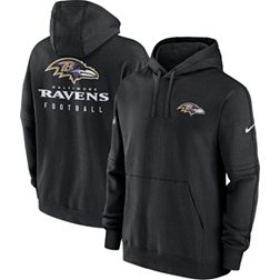 Nike Men's Baltimore Ravens 2023 Sideline Club Black Pullover Hoodie