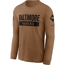 Nike Men's Baltimore Ravens 2023 Salute to Service Brown Long Sleeve T-Shirt