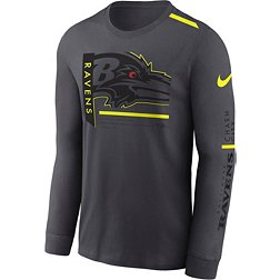 Nike Men's Baltimore Ravens 2023 Volt Dri-FIT Anthracite Long Sleeve T-Shirt
