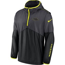 Nike Men's Baltimore Ravens 2023 Volt Anthracite Half-Zip Jacket
