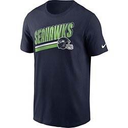 Nike Men's Seattle Seahawks Blitz Helmet Navy T-Shirt