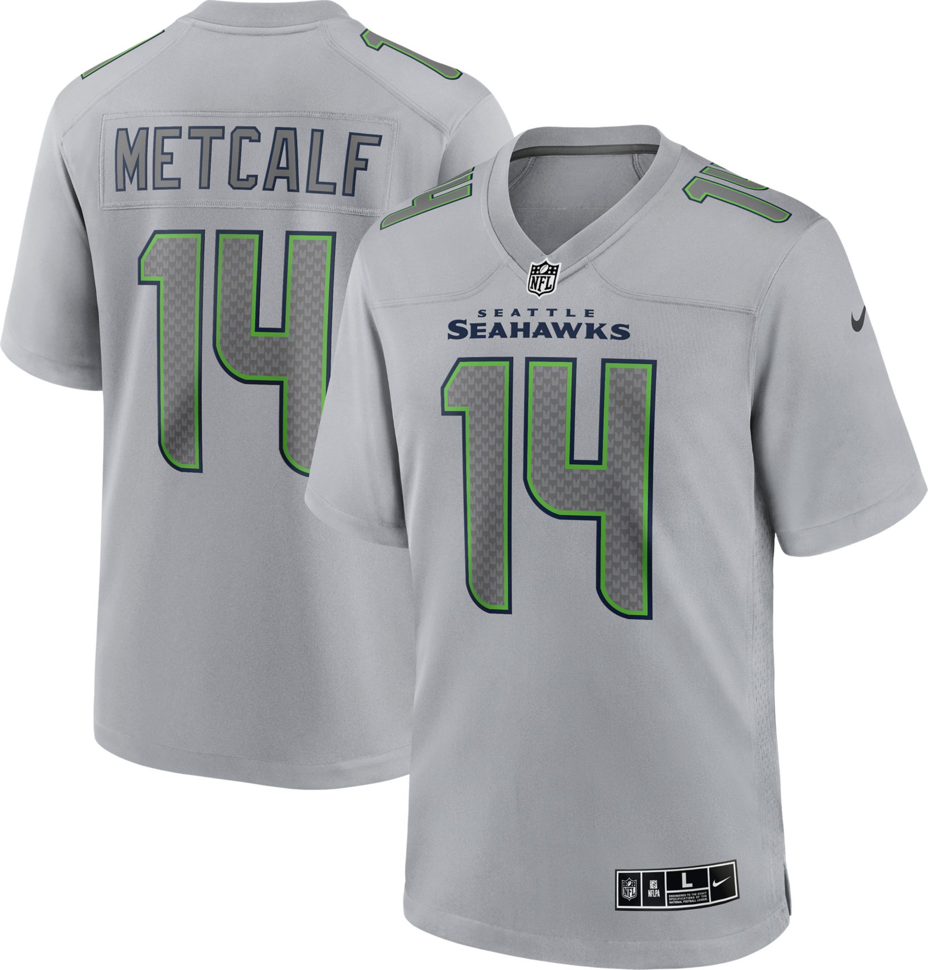 Limited Men's D.K. Metcalf Green Jersey - #14 Football Seattle Seahawks  100th Season Rush Vapor Untouchable Size 40/M