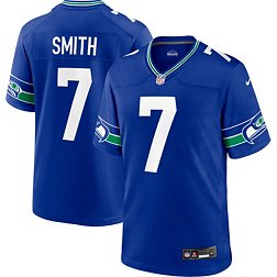 Men's Authentic Seattle Seahawks NO.37 Shaun Alexander Mitchell And Ness  Throwback Jersey - Blue