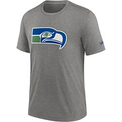 Nike Men's Seattle Seahawks Rewind Logo Dark Grey Heather T-Shirt