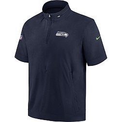 Nike Men's Seattle Seahawks Sideline Coach Navy Short-Sleeve Jacket