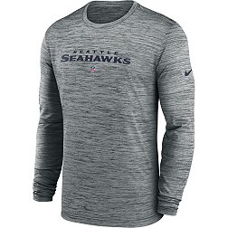 Nike Men's Seattle Seahawks Sideline Velocity Dark Grey Heather Long Sleeve T-Shirt