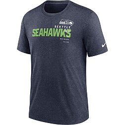 Nike Men's Seattle Seahawks Team Name Heather Navy Tri-Blend T-Shirt