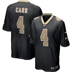 Nike Men's New Orleans Saints Derek Carr #4 Black Game Jersey