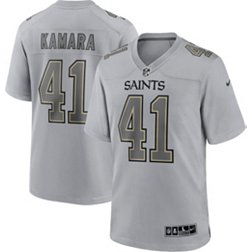 Nike Men's New Orleans Saints Alvin Kamara #41 Atmosphere Grey Game Jersey