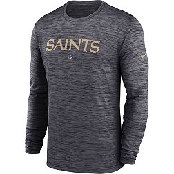 Nike Men's New Orleans Saints Sideline Velocity Black Long Sleeve T-Shirt