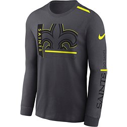 Nike Men's New Orleans Saints 2023 Volt Dri-FIT Anthracite Long Sleeve T-Shirt