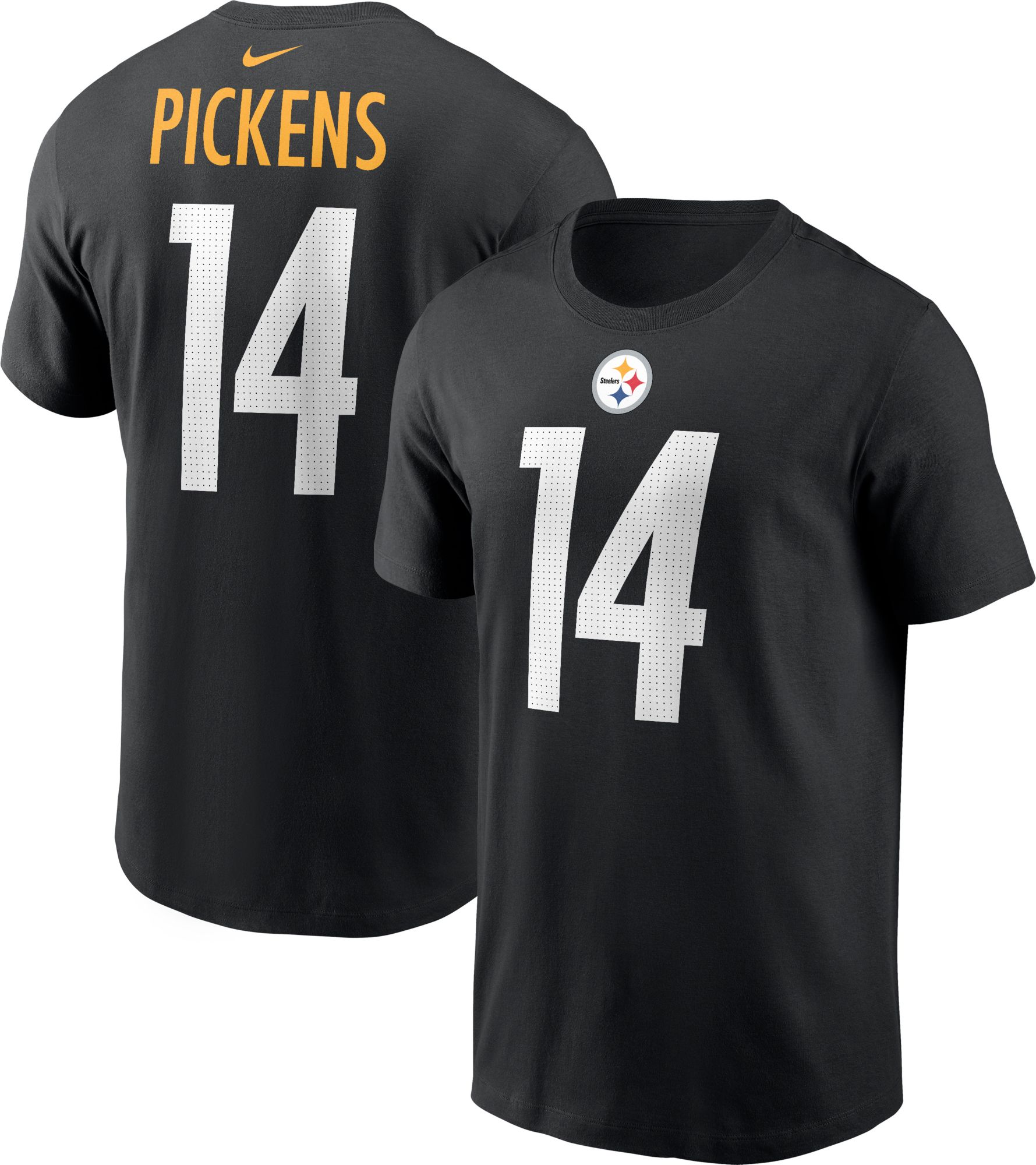 Nike Men's Pittsburgh Steelers George Pickens #14 Black T-Shirt