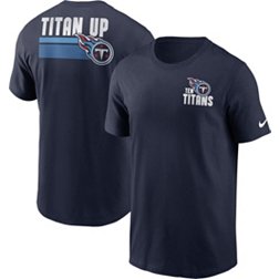 Nike Men's Tennessee Titans Blitz Back Slogan Navy T-Shirt