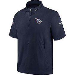 Nike Men's Tennessee Titans Sideline Coach Navy Short-Sleeve Jacket