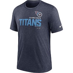 Nike Men's Tennessee Titans Team Name Heather Navy Tri-Blend T-Shirt