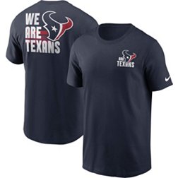 Nike Men's Houston Texans Blitz Back Slogan Navy T-Shirt