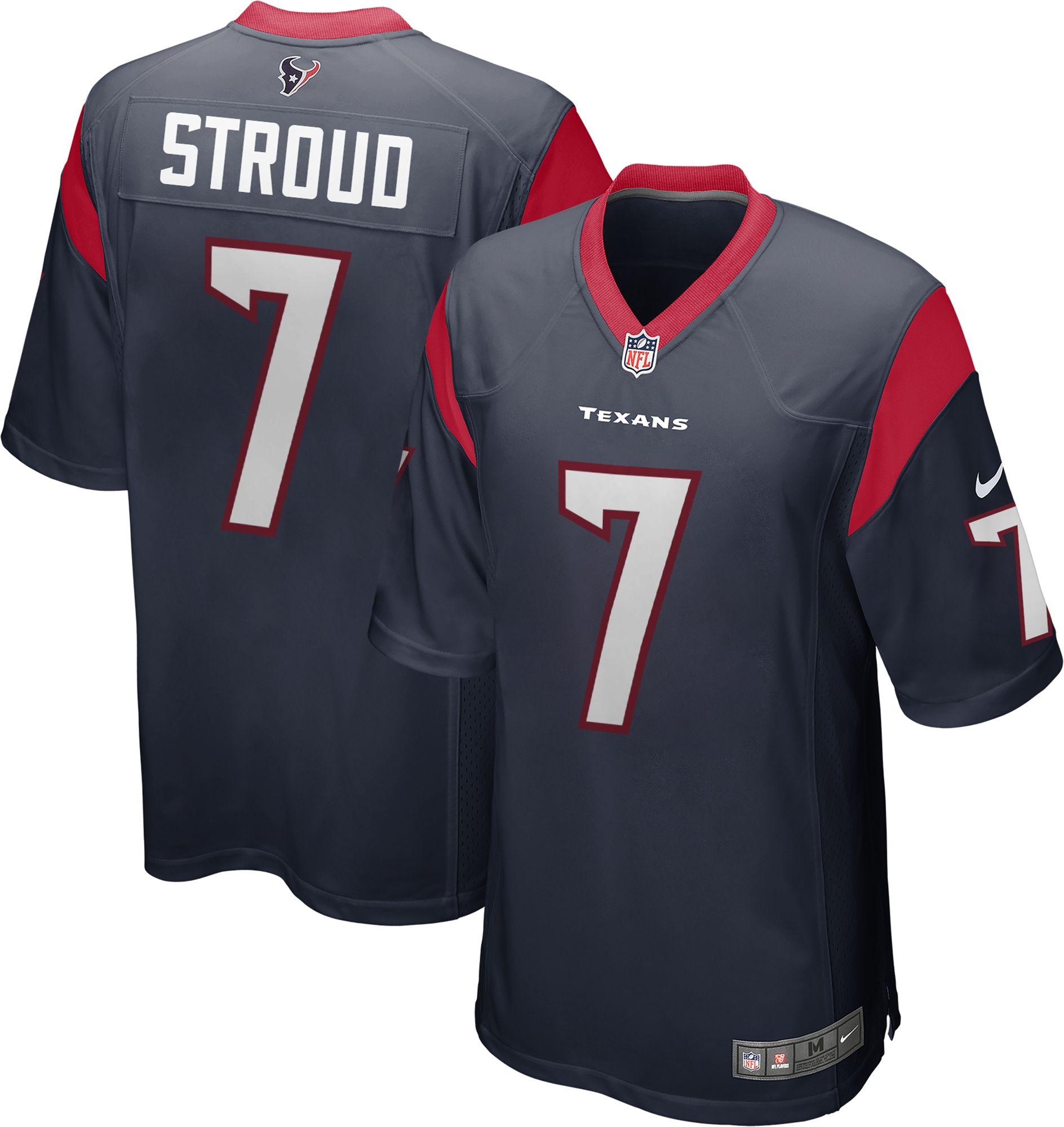 Nike Men's Houston Texans CJ Stroud #7 Navy Game Jersey