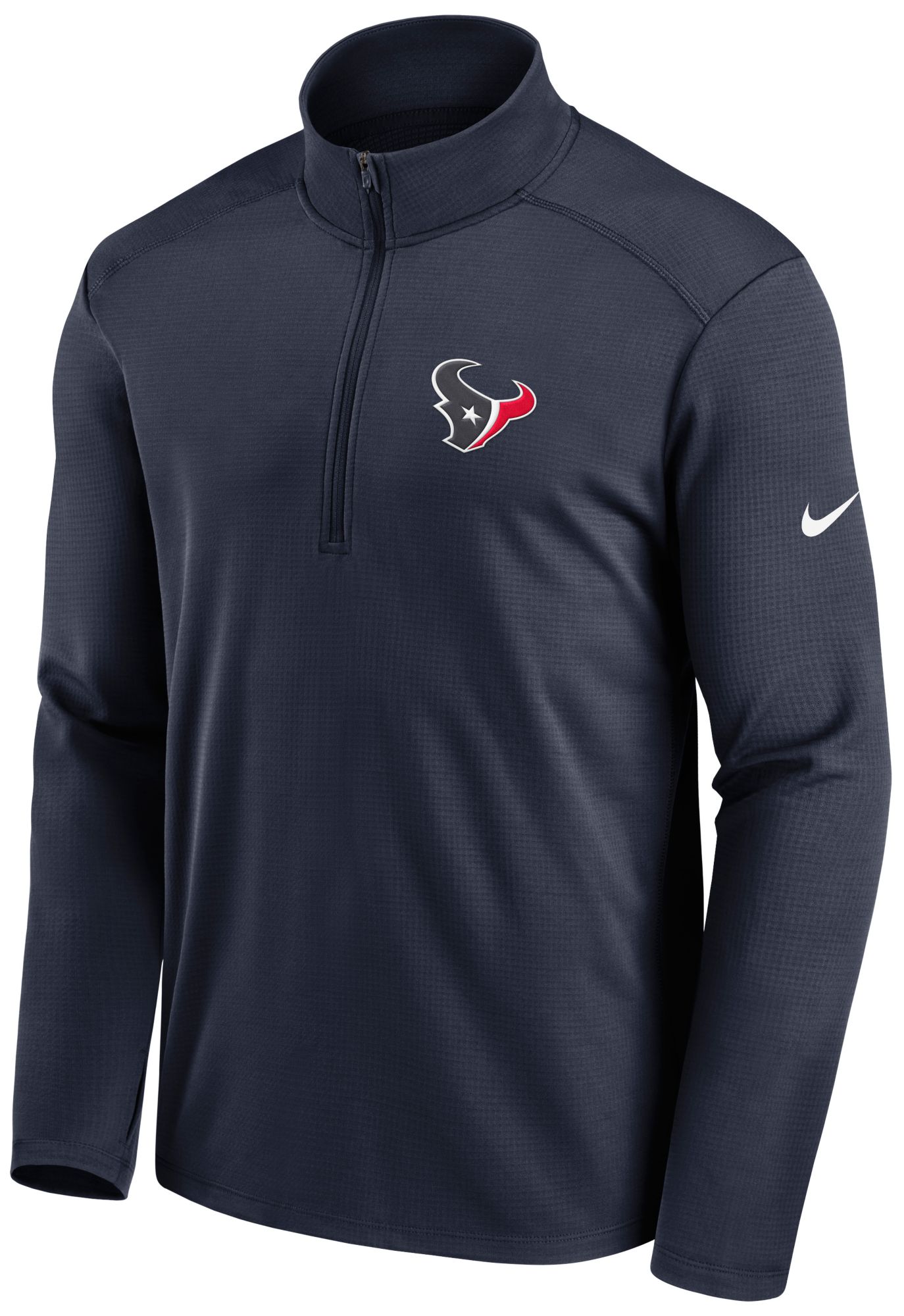 Nike Men's Houston Texans Logo Pacer Marine Half-Zip Pullover