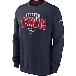 Nike Men's Houston Texans Rewind Shout Navy Crew Sweatshirt
