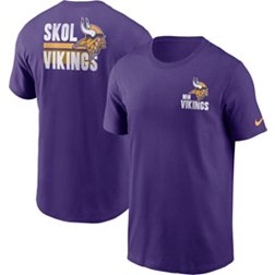 Nike Men's Minnesota Vikings Blitz Back Slogan Purple T-Shirt