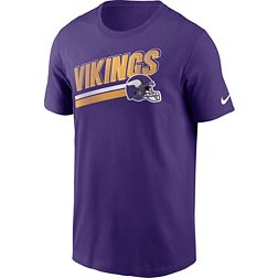 Nike Men's Minnesota Vikings Blitz Helmet Purple T-Shirt