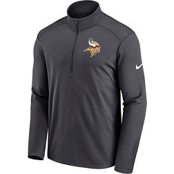 Nike Men's Minnesota Vikings Logo Pacer Anthracite Half-Zip Pullover