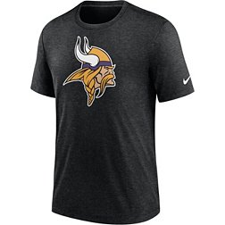 Nike Men's Minnesota Vikings Rewind Logo Black Heather T-Shirt
