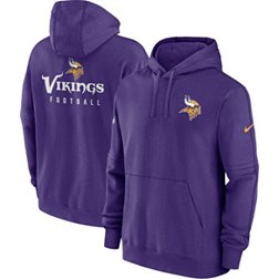 Nike Men's Minnesota Vikings Sideline Club Purple Pullover Hoodie
