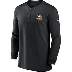 Nike Men's Minnesota Vikings Sideline Black Half-Zip Long Sleeve Top